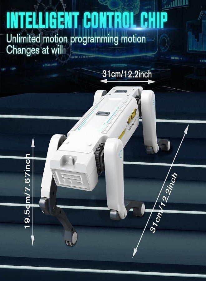 EXOMOON AI Mechanical Robot Dog,2.4Ghz Remote Control Robot Dog Toy,AI Voice Control Connect to Cell Phone Bluetooth,Programmable,Will Dance,Can Interact,Ideas Gift for Kids - Image 2